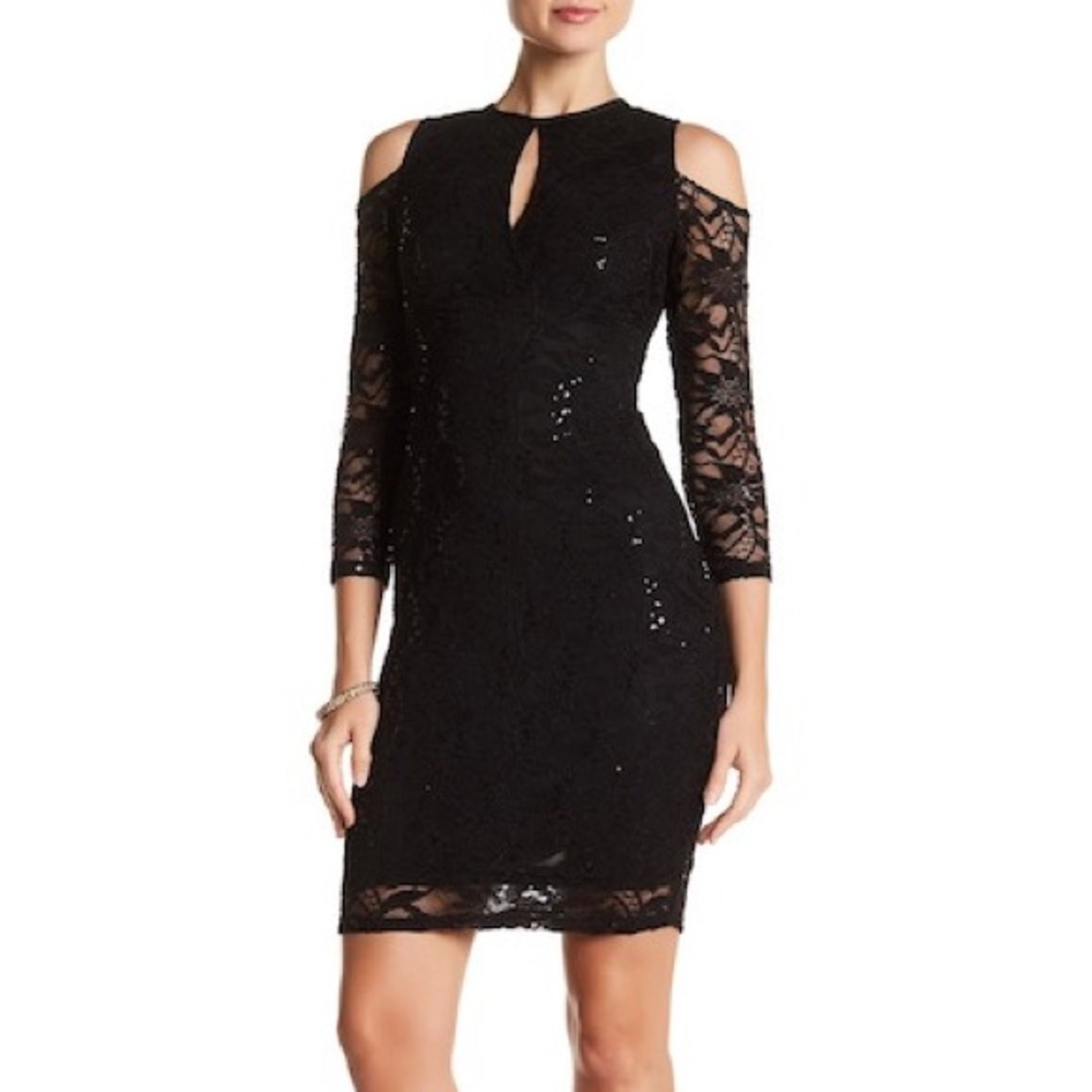Marina Cold Shoulder Keyhole Dress NWT